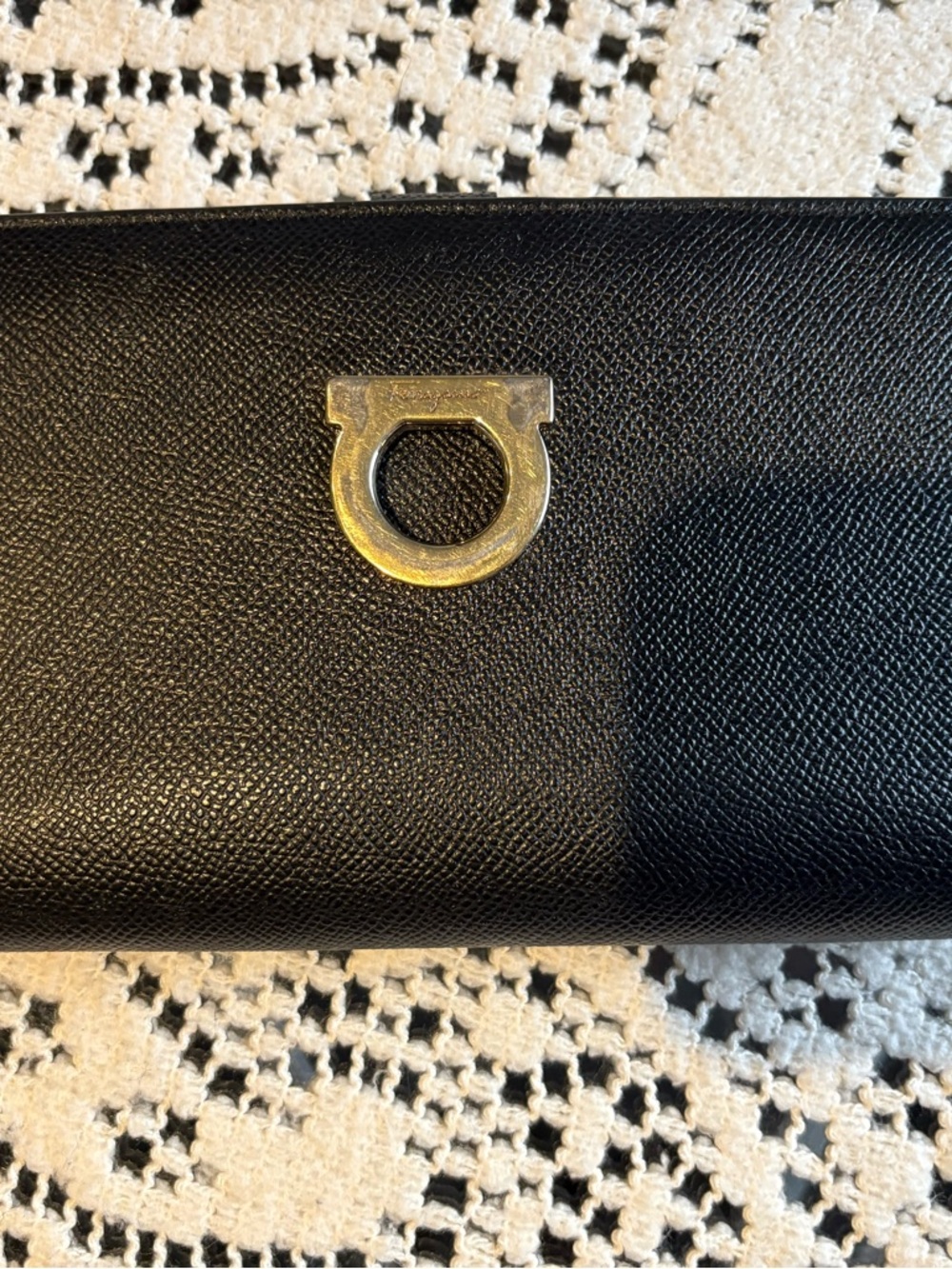 Salvatore Ferragamo Black Leather Women’s Wallet